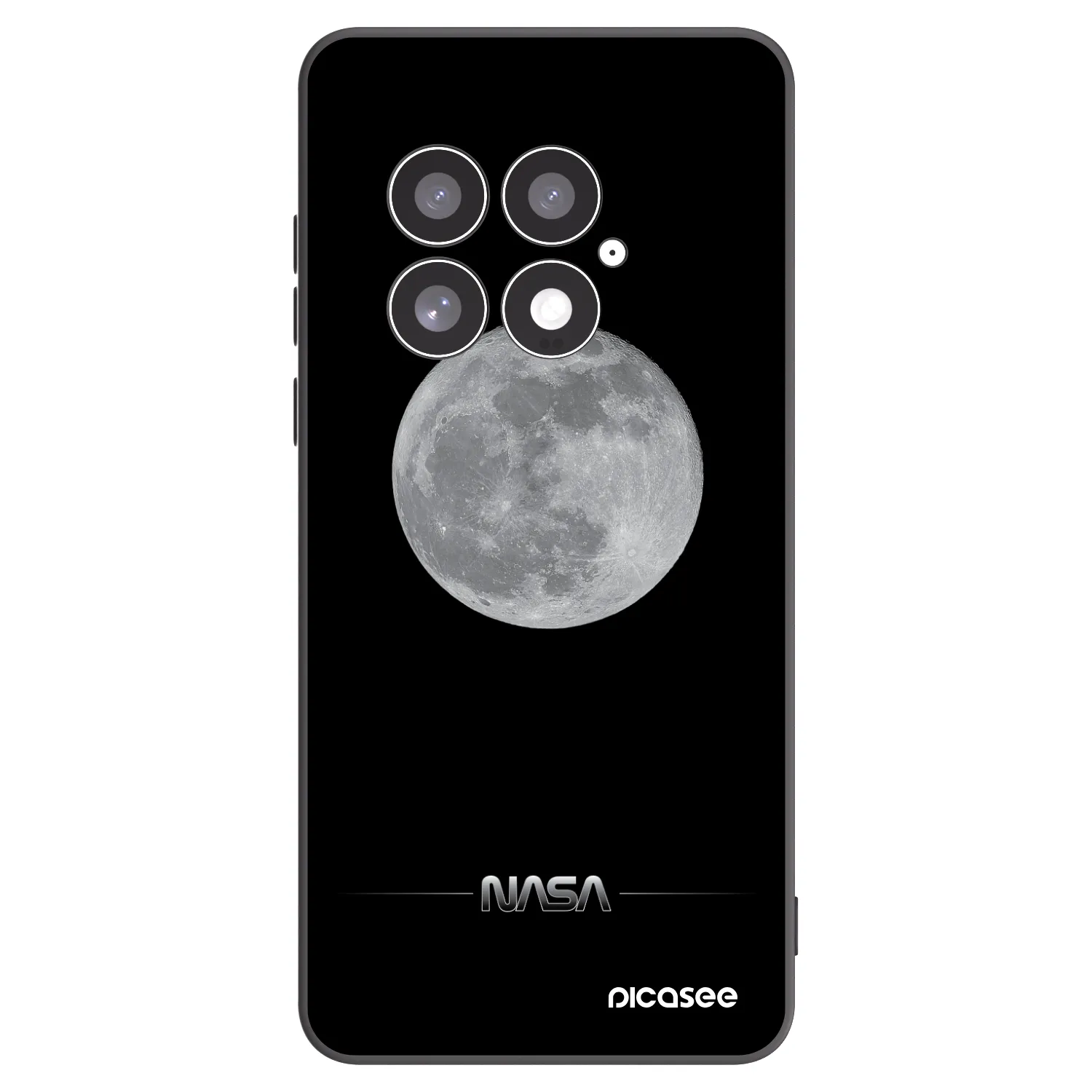 Picasee silikonowe czarne etui na OnePlus 13 5G - Moon Minimal