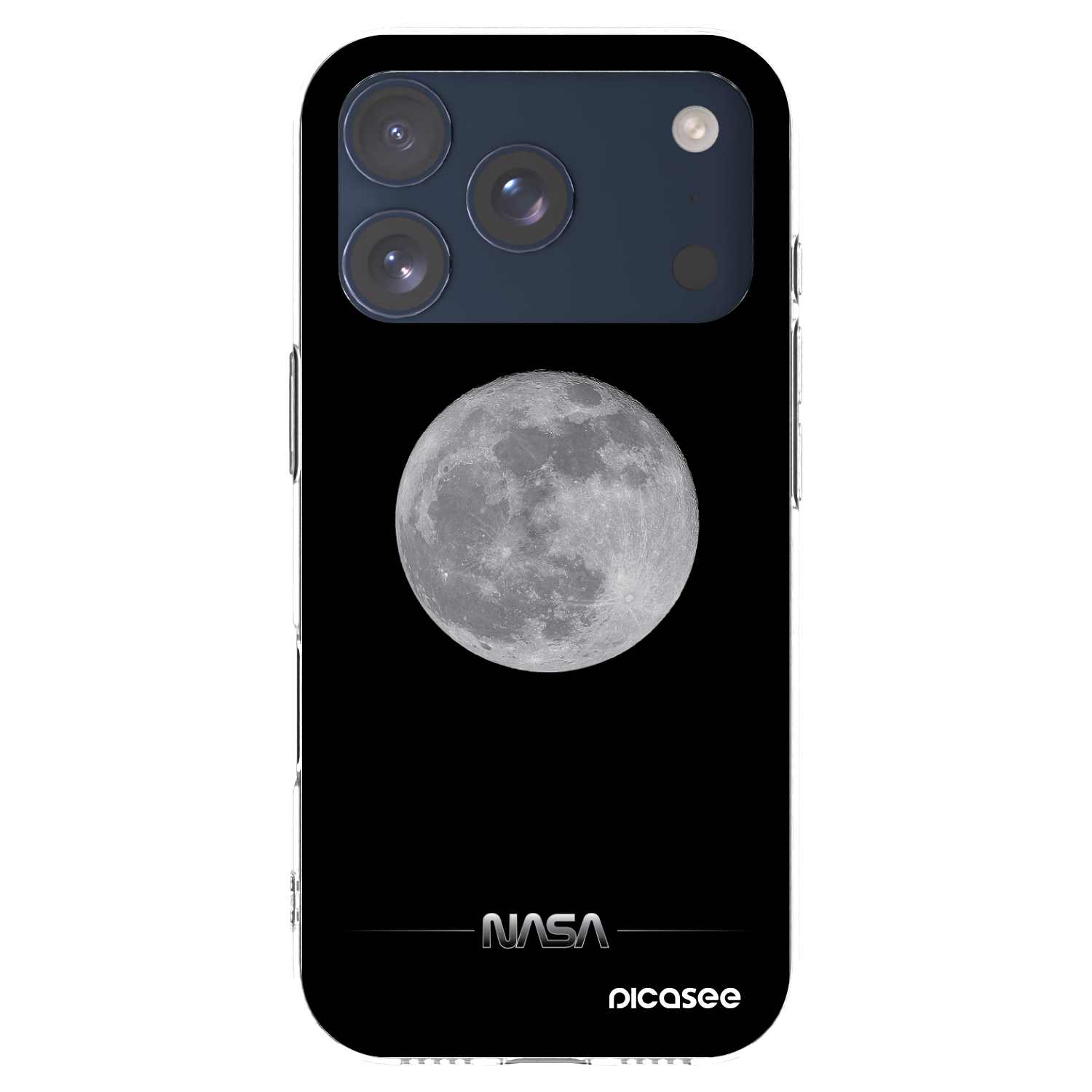 Picasee silikonowe przeźroczyste etui na Apple iPhone 17 Pro - Moon Minimal