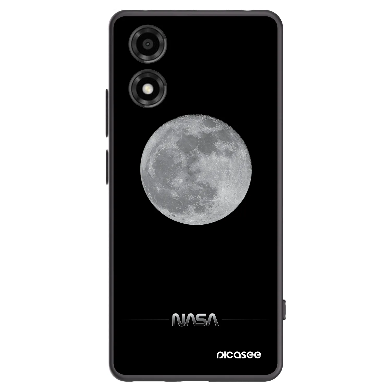 Picasee silikonowe czarne etui na Motorola Moto E14 - Moon Minimal