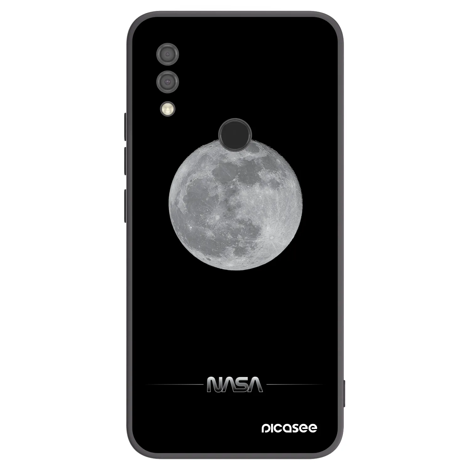 Picasee silikonowe czarne etui na Xiaomi Redmi 7 - Moon Minimal