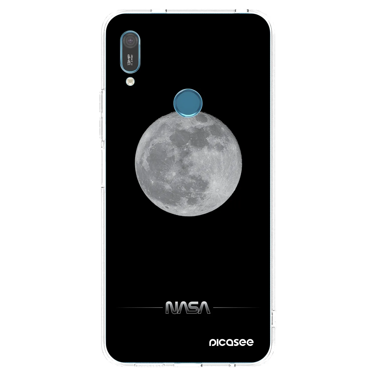 Picasee silikonowe przeźroczyste etui na Huawei Y6 2019 - Moon Minimal