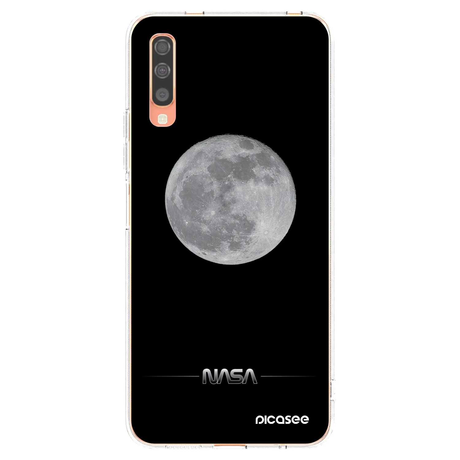 Picasee silikonowe przeźroczyste etui na Samsung Galaxy A70 A705F - Moon Minimal