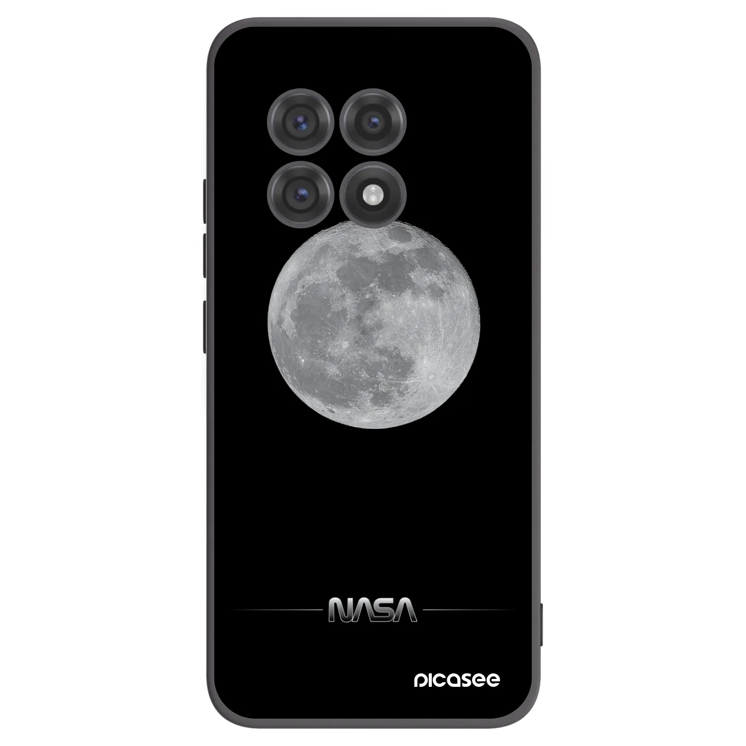 Picasee silikonowe czarne etui na OnePlus 13R 5G - Moon Minimal