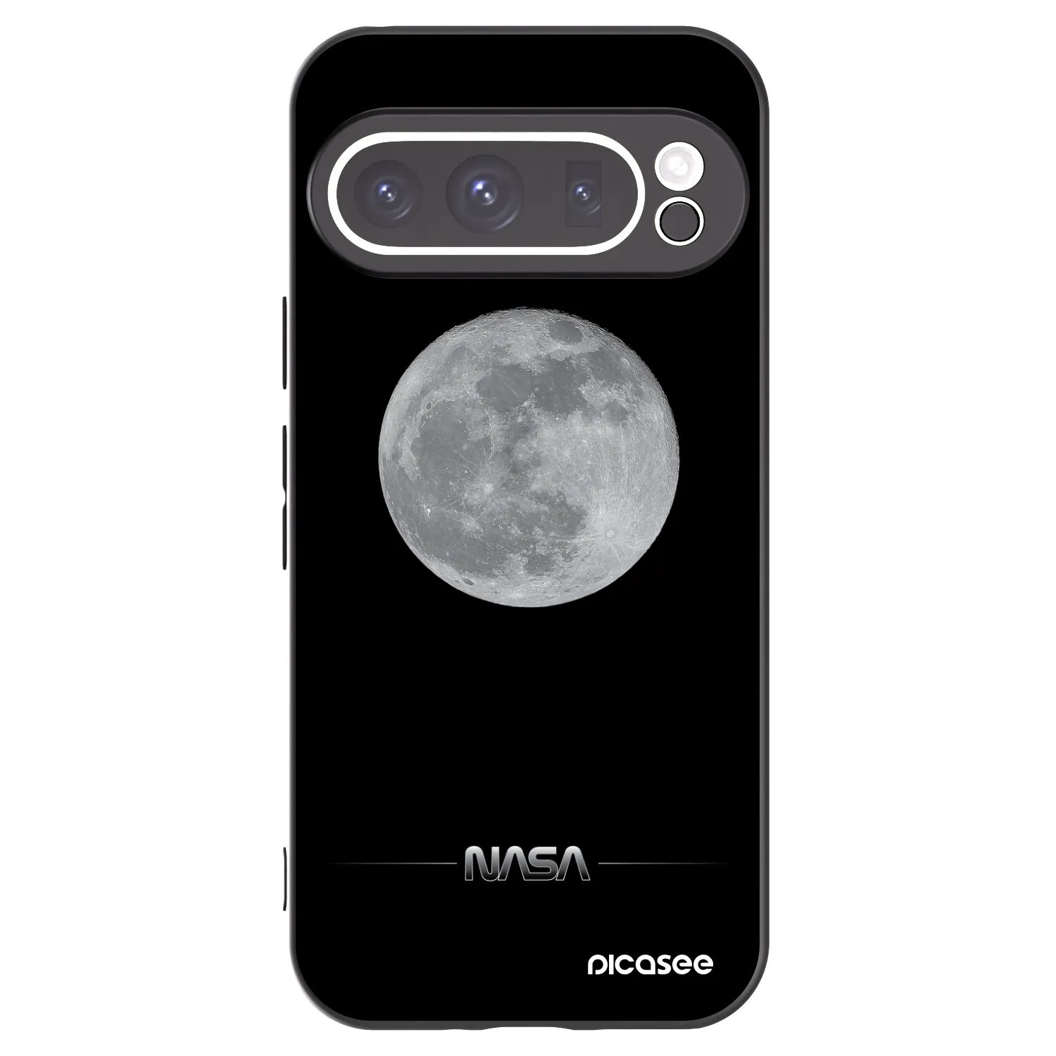 Picasee silikonowe czarne etui na Google Pixel 9 Pro XL - Moon Minimal