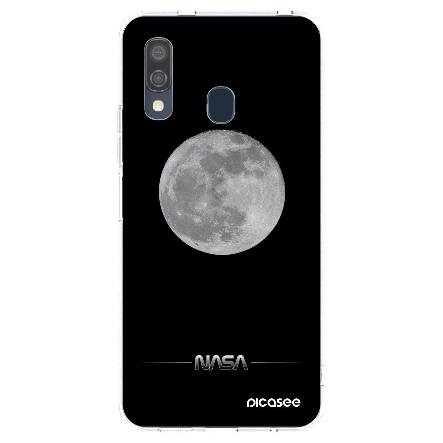 Picasee silikonowe przeźroczyste etui na Samsung Galaxy A40 A405F - Moon Minimal