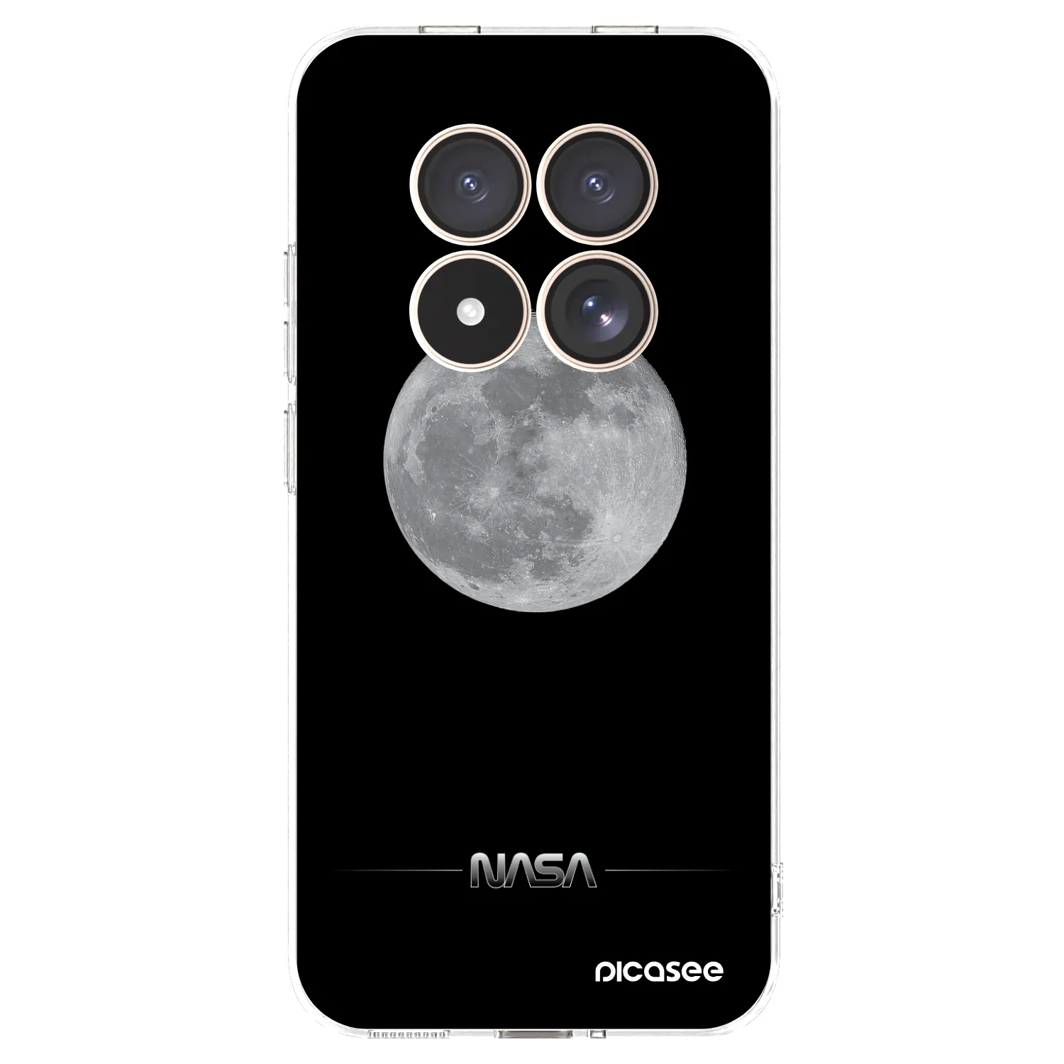Picasee silikonowe przeźroczyste etui na Xiaomi Redmi Note 15 Pro 4G - Moon Minimal