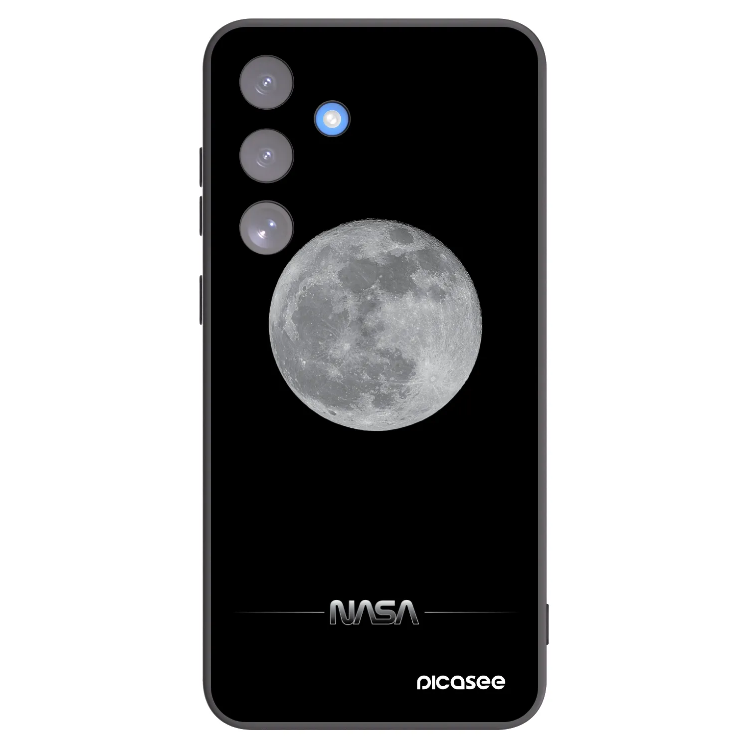 Picasee silikonowe czarne etui na Samsung Galaxy S25 FE 5G - Moon Minimal