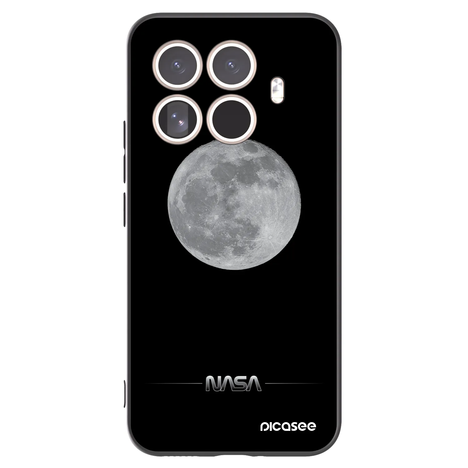 Picasee silikonowe czarne etui na Xiaomi 15T Pro - Moon Minimal
