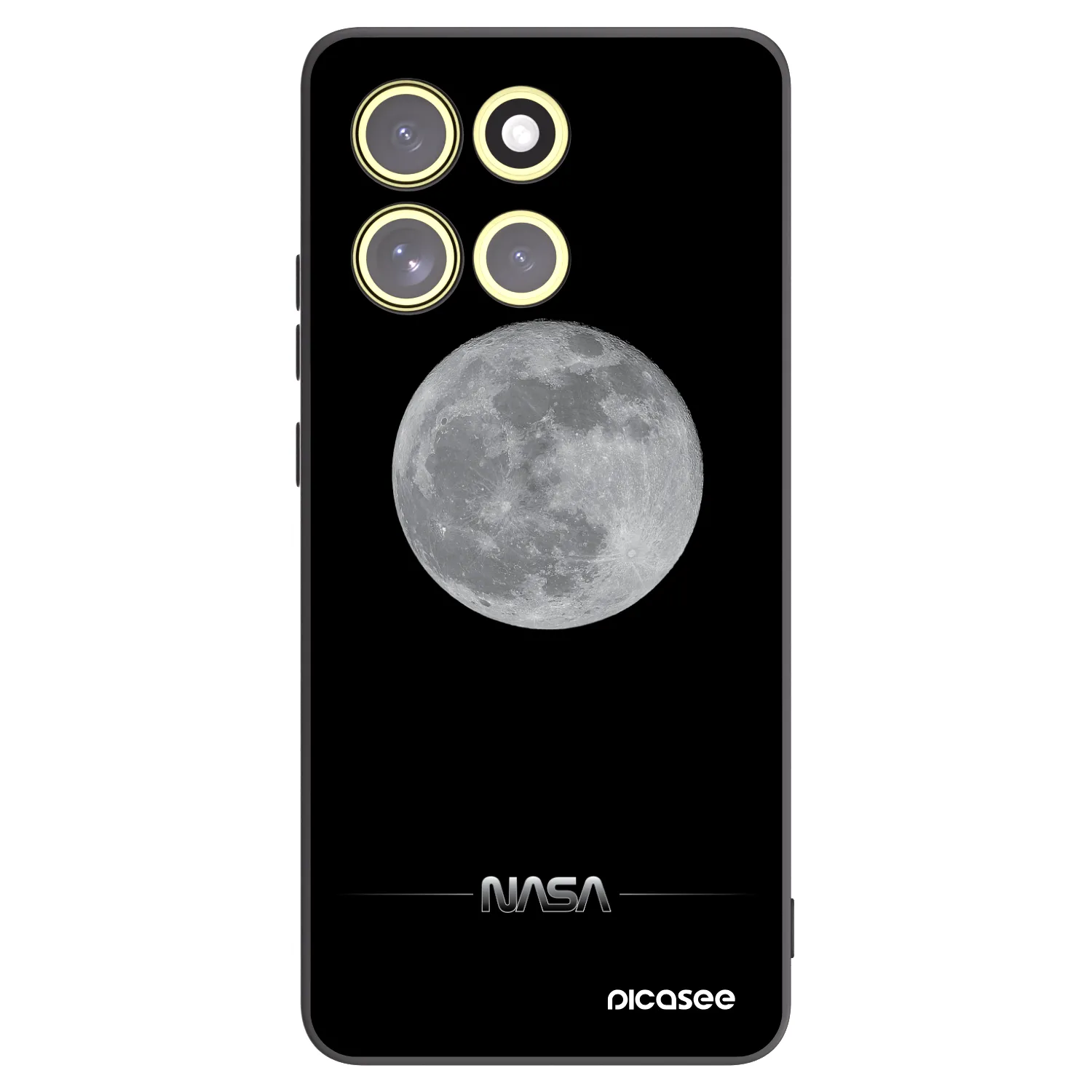 Picasee silikonowe czarne etui na Motorola Moto G86 Power 5G - Moon Minimal
