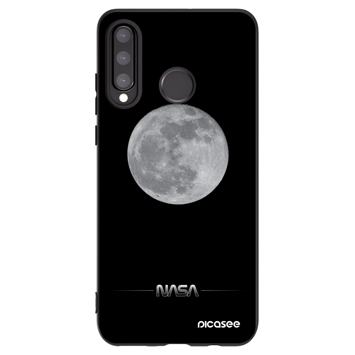 Picasee silikonowe czarne etui na Huawei P30 Lite - Moon Minimal