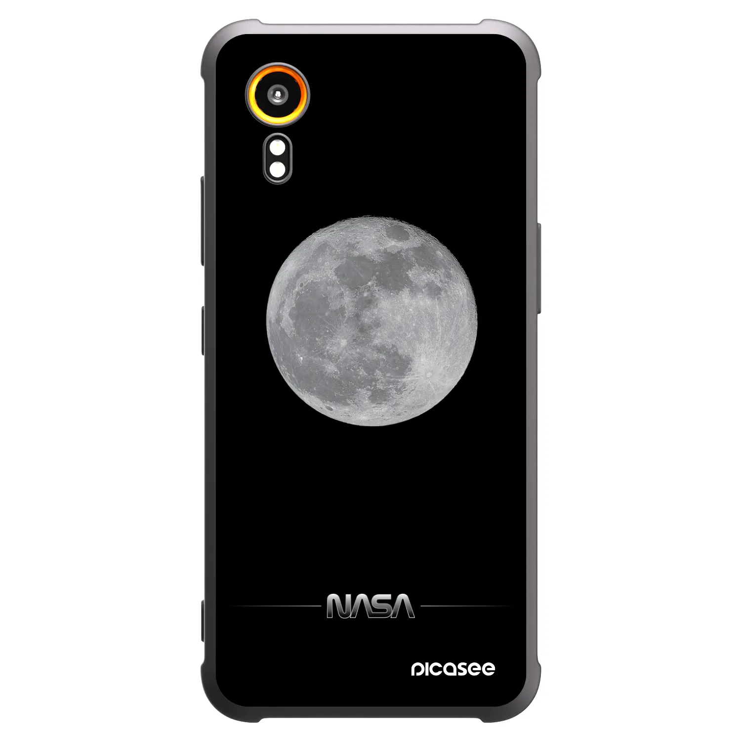 Picasee silikonowe czarne etui na Samsung Galaxy Xcover 7 - Moon Minimal