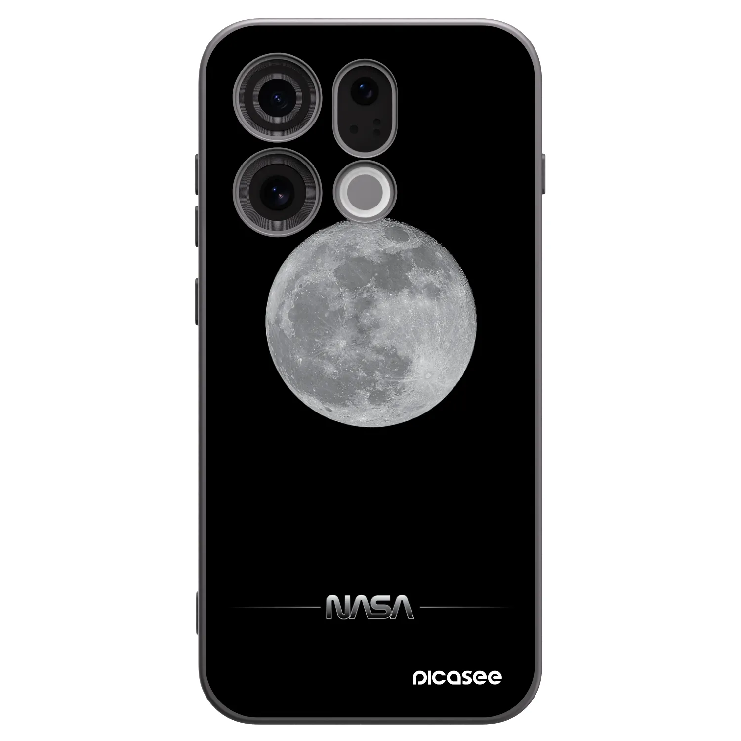 Picasee silikonowe czarne etui na OPPO Find X9 - Moon Minimal