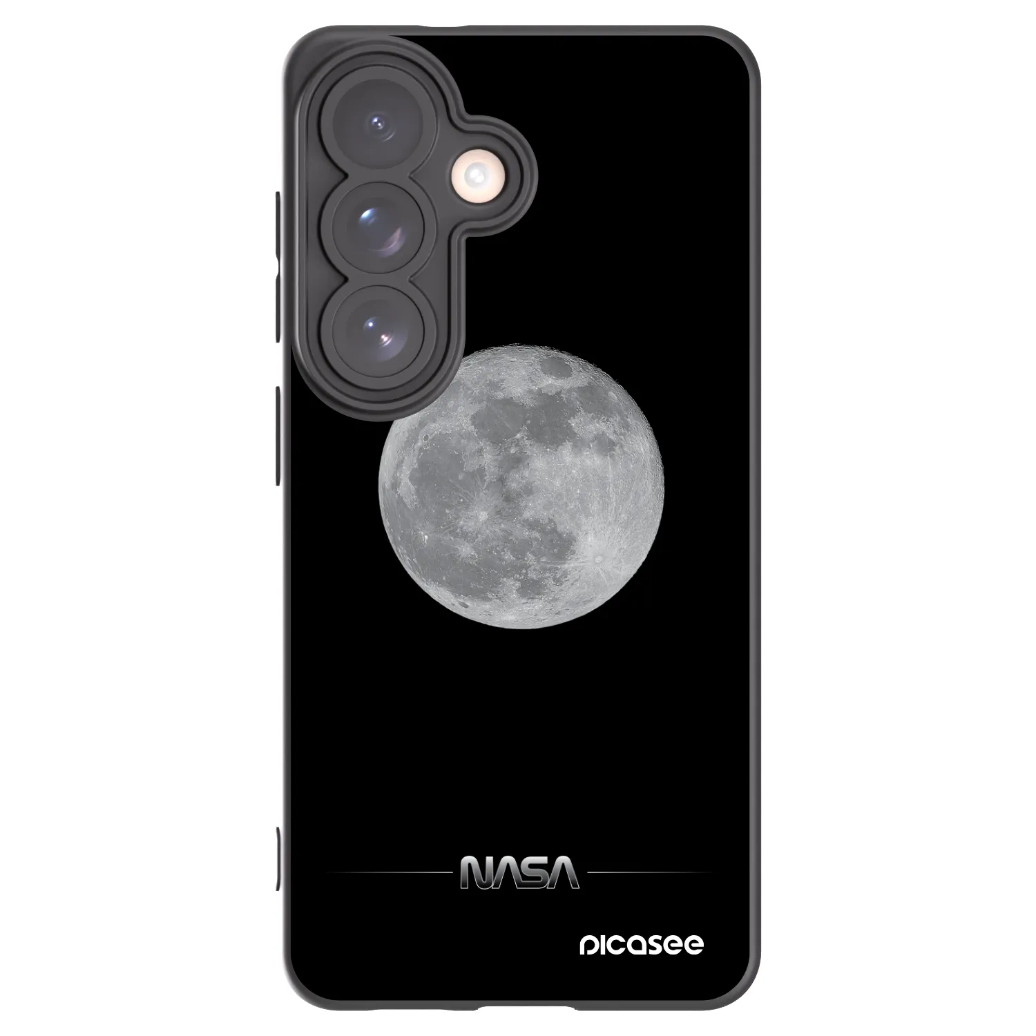 Picasee silikonowe czarne etui na Samsung Galaxy S26 - Moon Minimal
