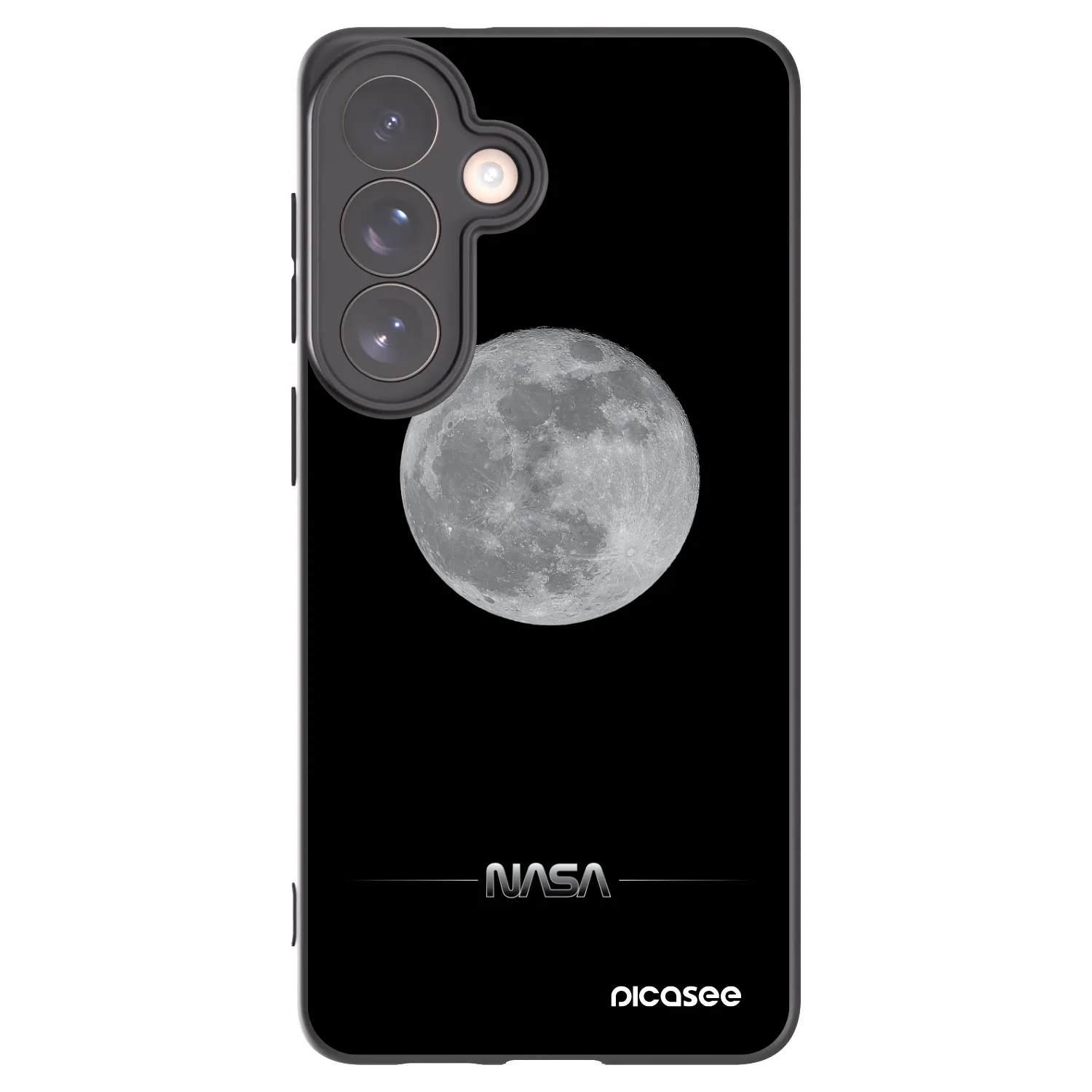 Picasee silikonowe czarne etui na Samsung Galaxy S26+ - Moon Minimal