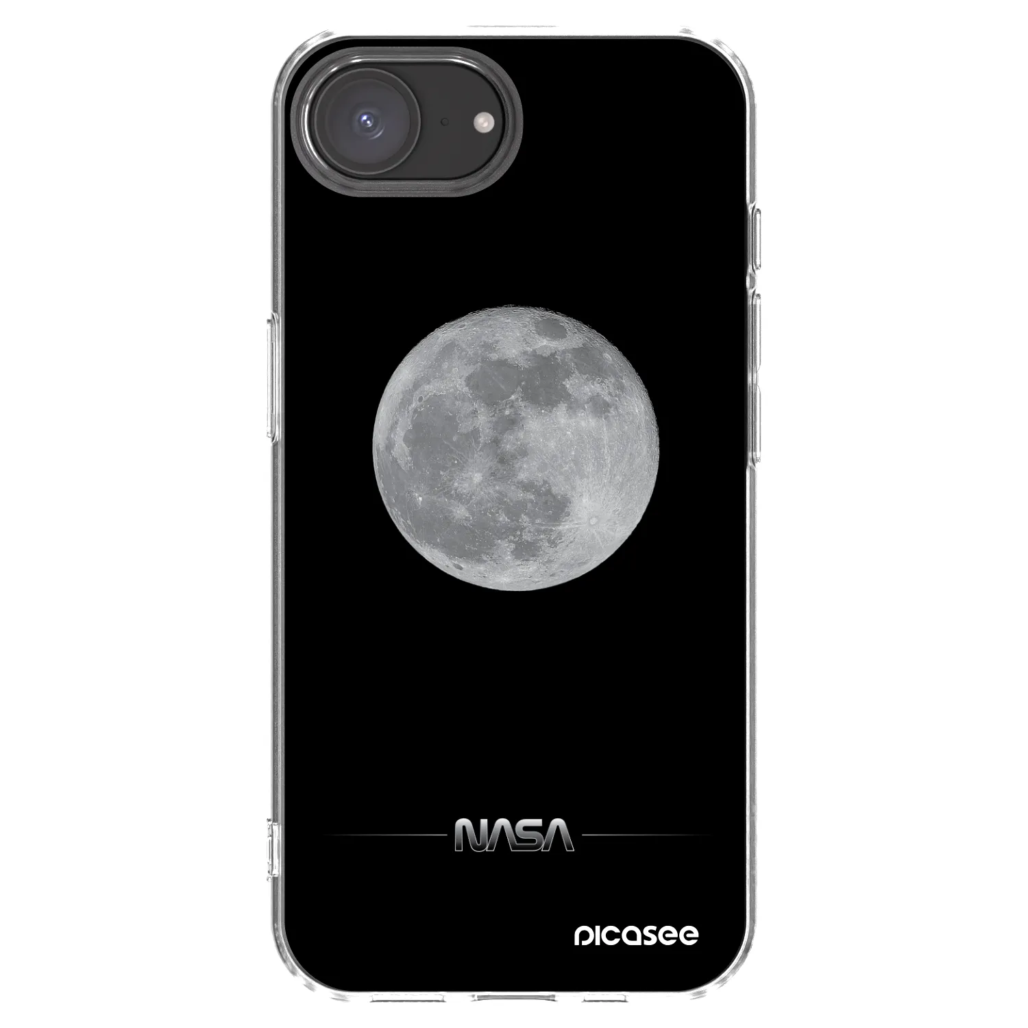 Picasee silikonowe przeźroczyste etui na Apple iPhone 17e - Moon Minimal