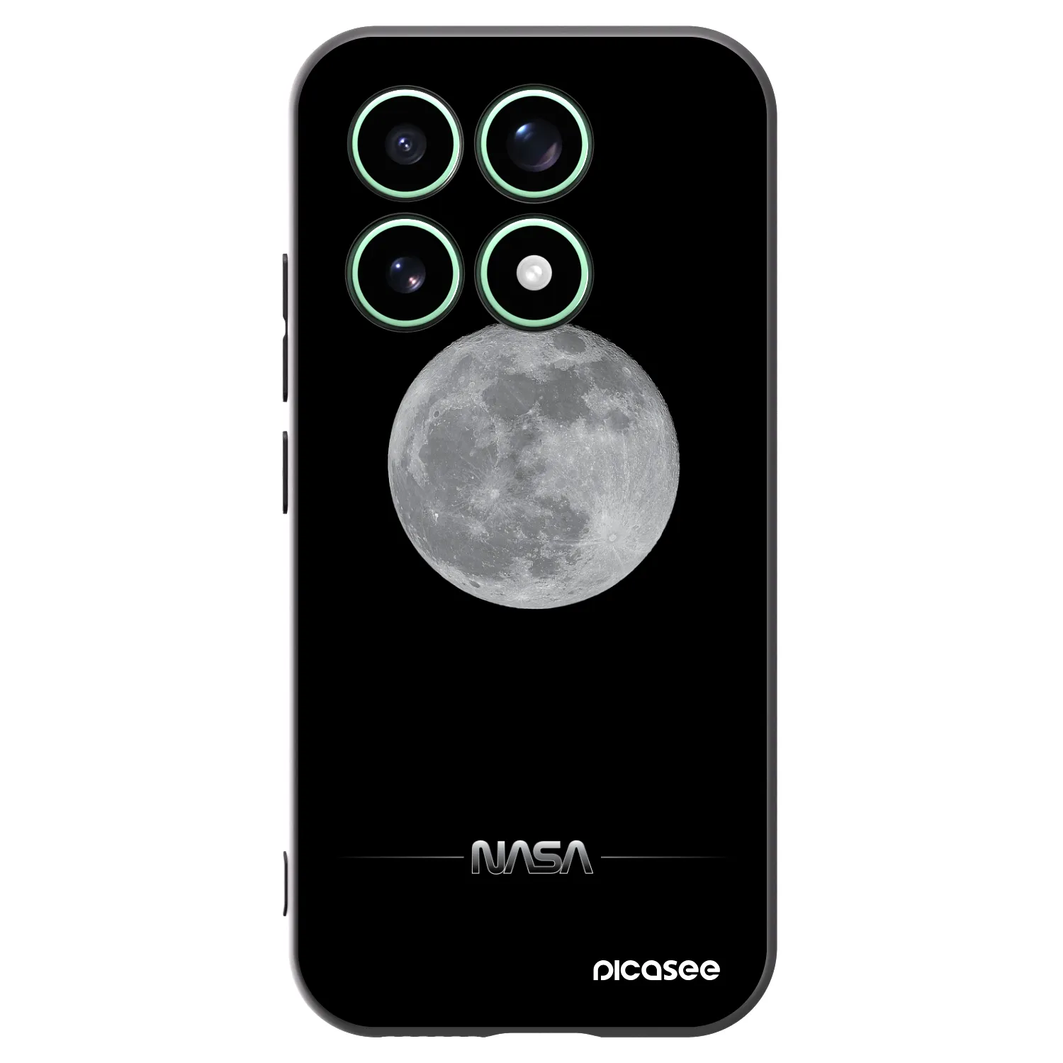Picasee silikonowe czarne etui na Xiaomi 17 - Moon Minimal