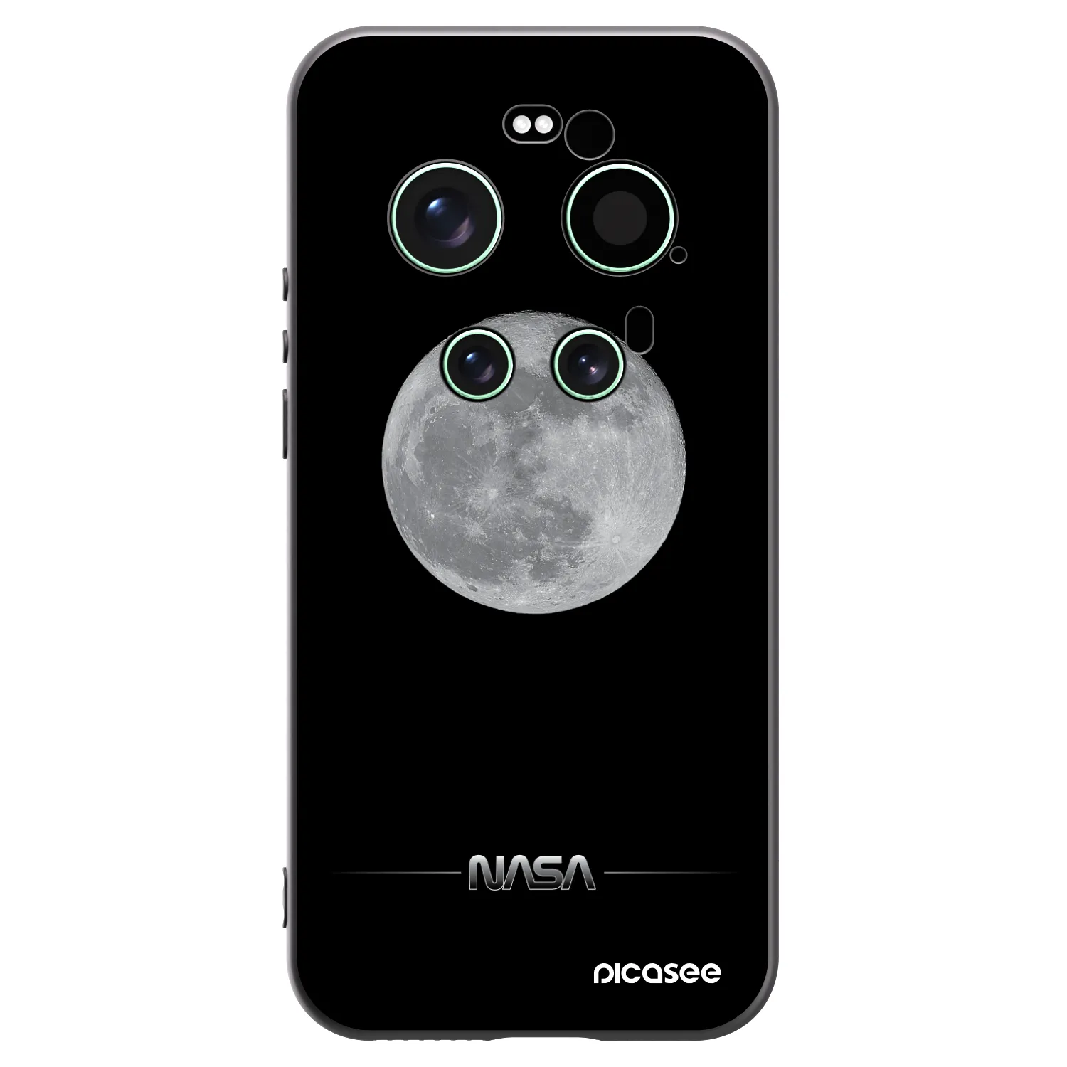 Picasee silikonowe czarne etui na Xiaomi 17 Ultra - Moon Minimal