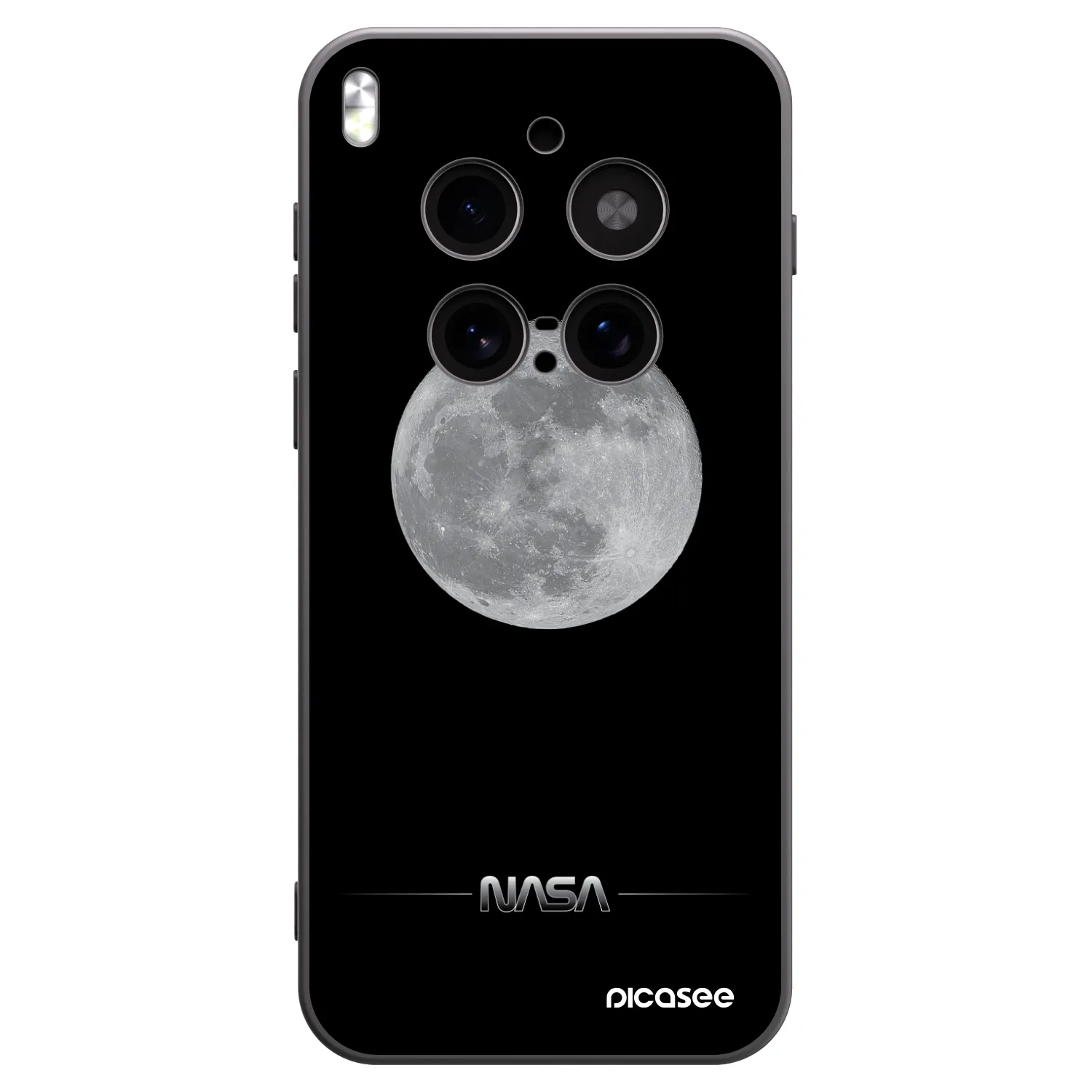 Picasee silikonowe czarne etui na Vivo X300 Pro - Moon Minimal