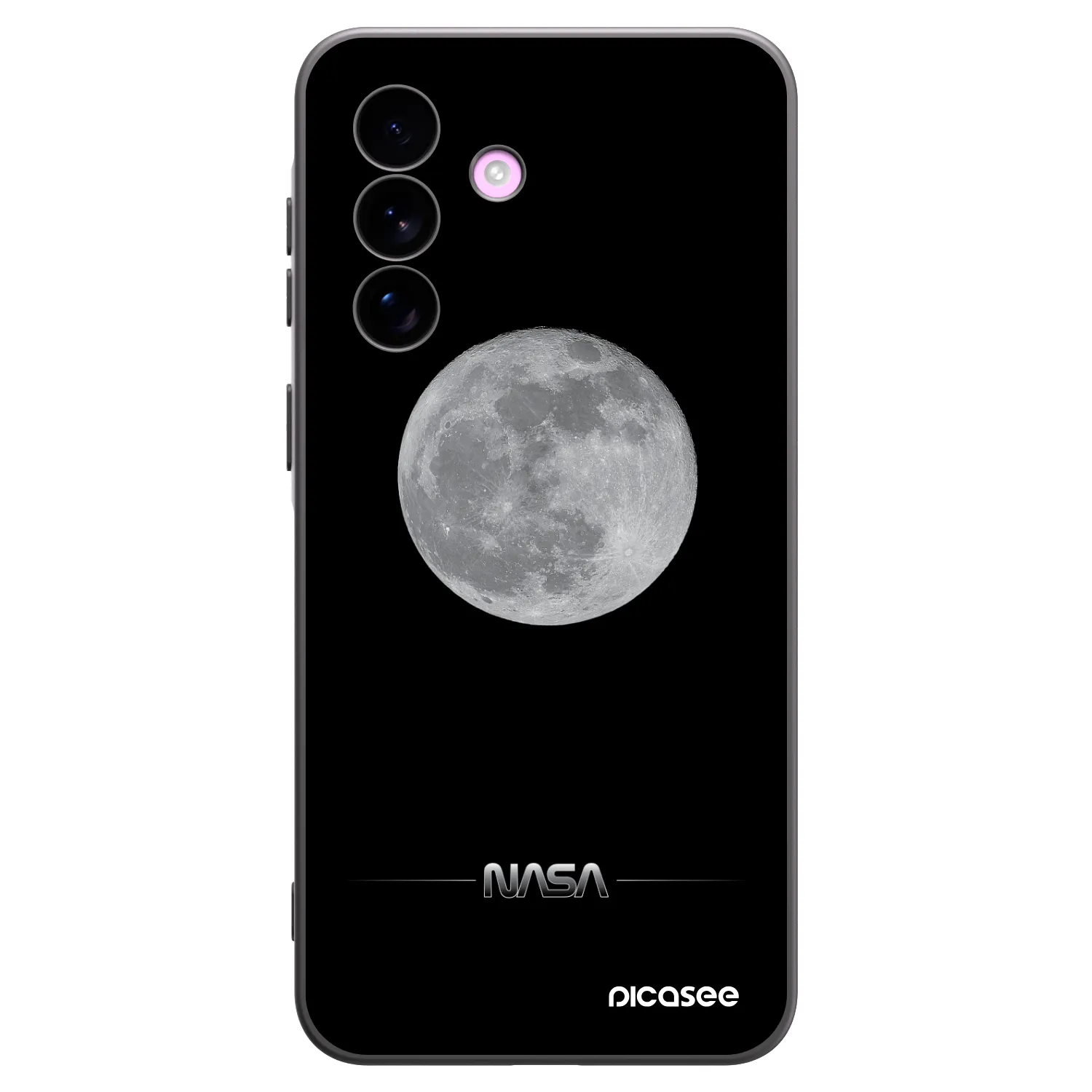 Picasee silikonowe czarne etui na Samsung Galaxy A57 5G - Moon Minimal
