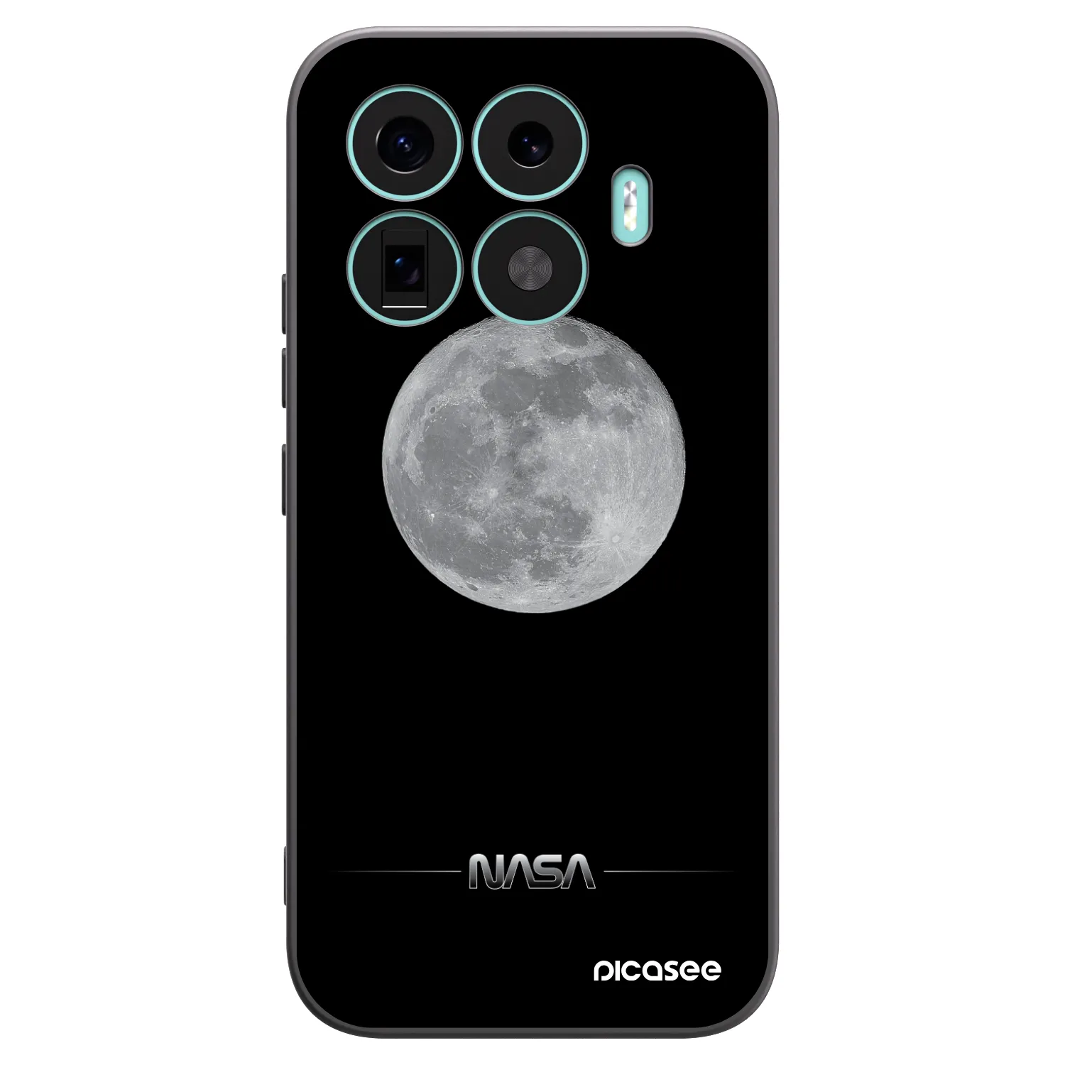 Picasee silikonowe czarne etui na Xiaomi 17T - Moon Minimal