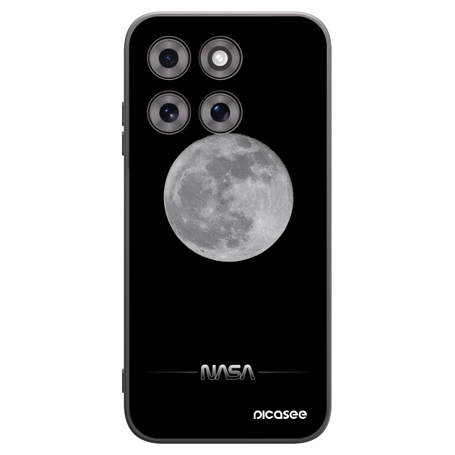 Picasee silikonowe czarne etui na Motorola Moto G77 - Moon Minimal
