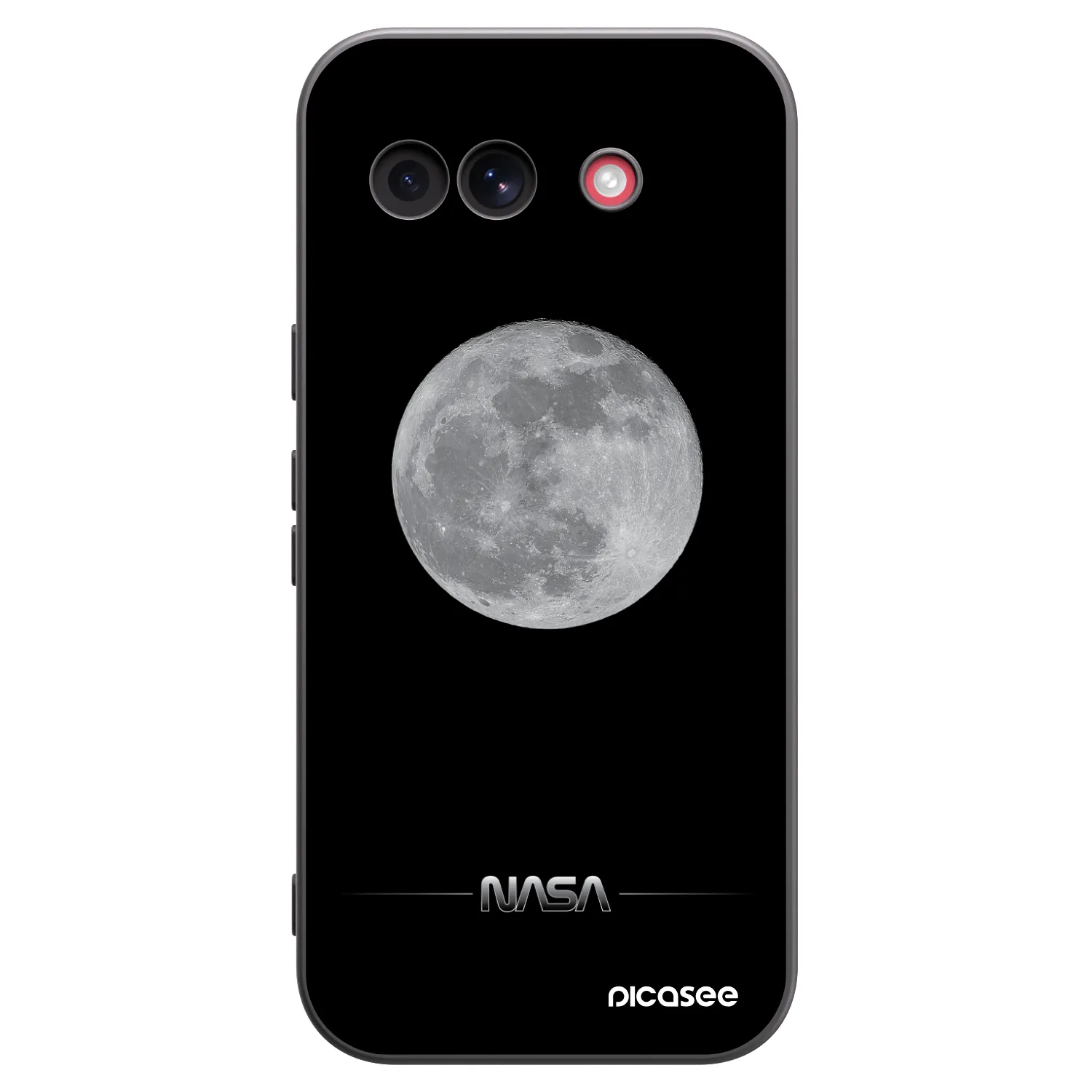 Picasee silikonowe czarne etui na Google Pixel 10a - Moon Minimal