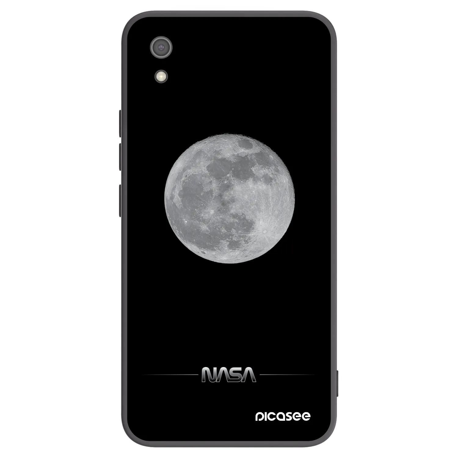 Picasee silikonowe czarne etui na Xiaomi Redmi 7A - Moon Minimal