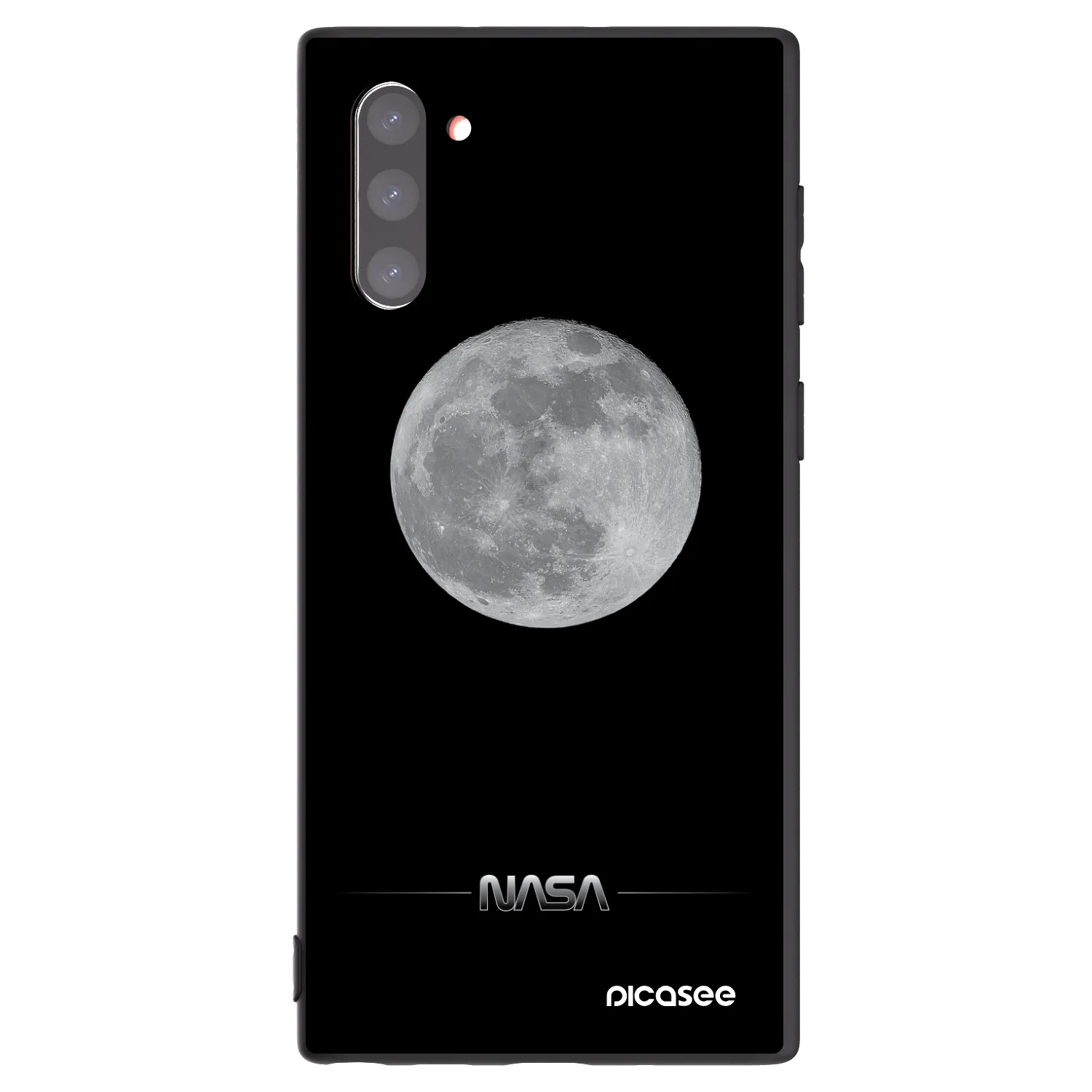 Picasee silikonowe czarne etui na Samsung Galaxy Note 10 N970F - Moon Minimal