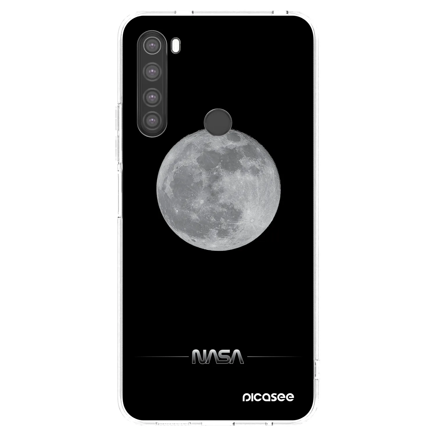 Picasee silikonowe przeźroczyste etui na Xiaomi Redmi Note 8 - Moon Minimal