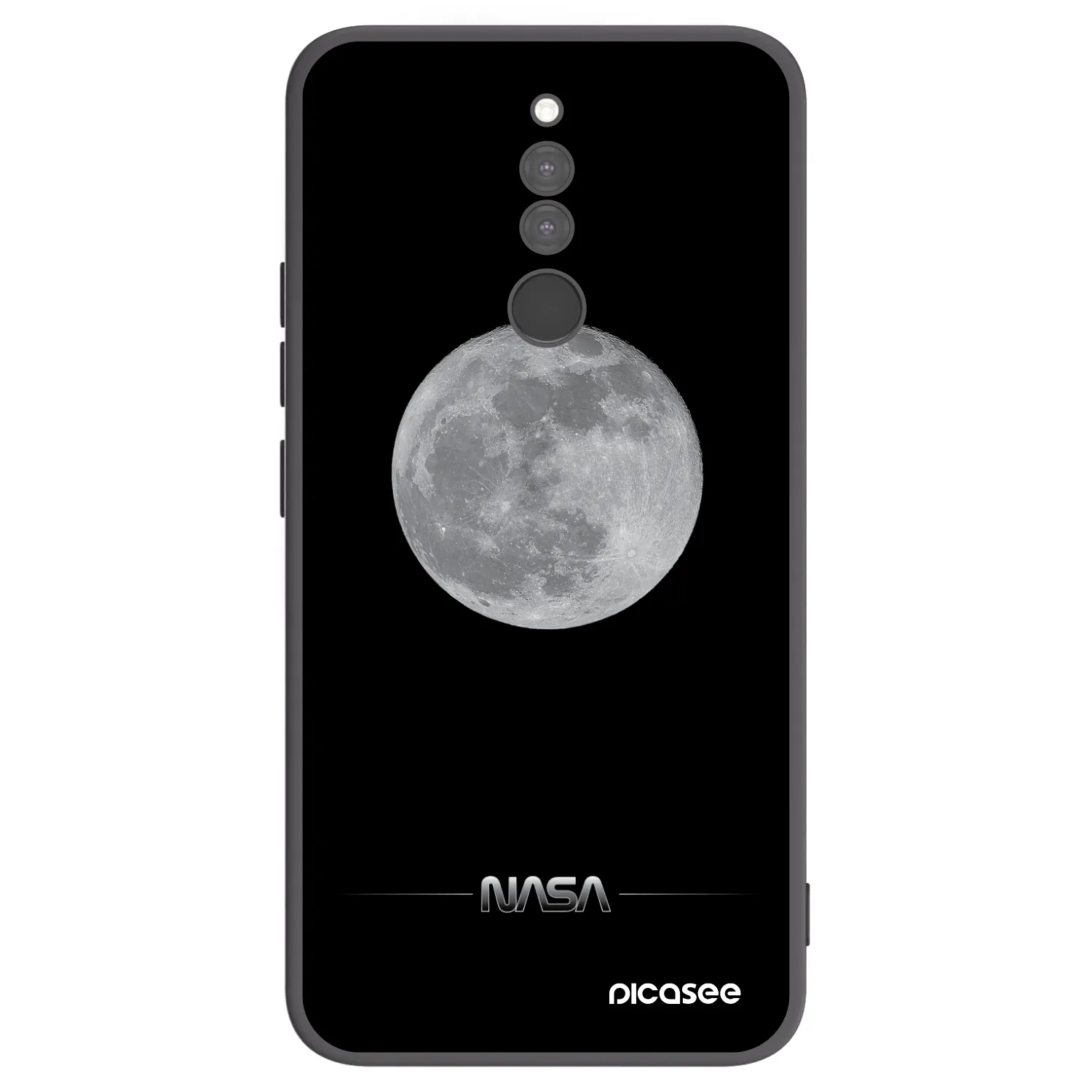 Picasee silikonowe czarne etui na Xiaomi Redmi 8 - Moon Minimal