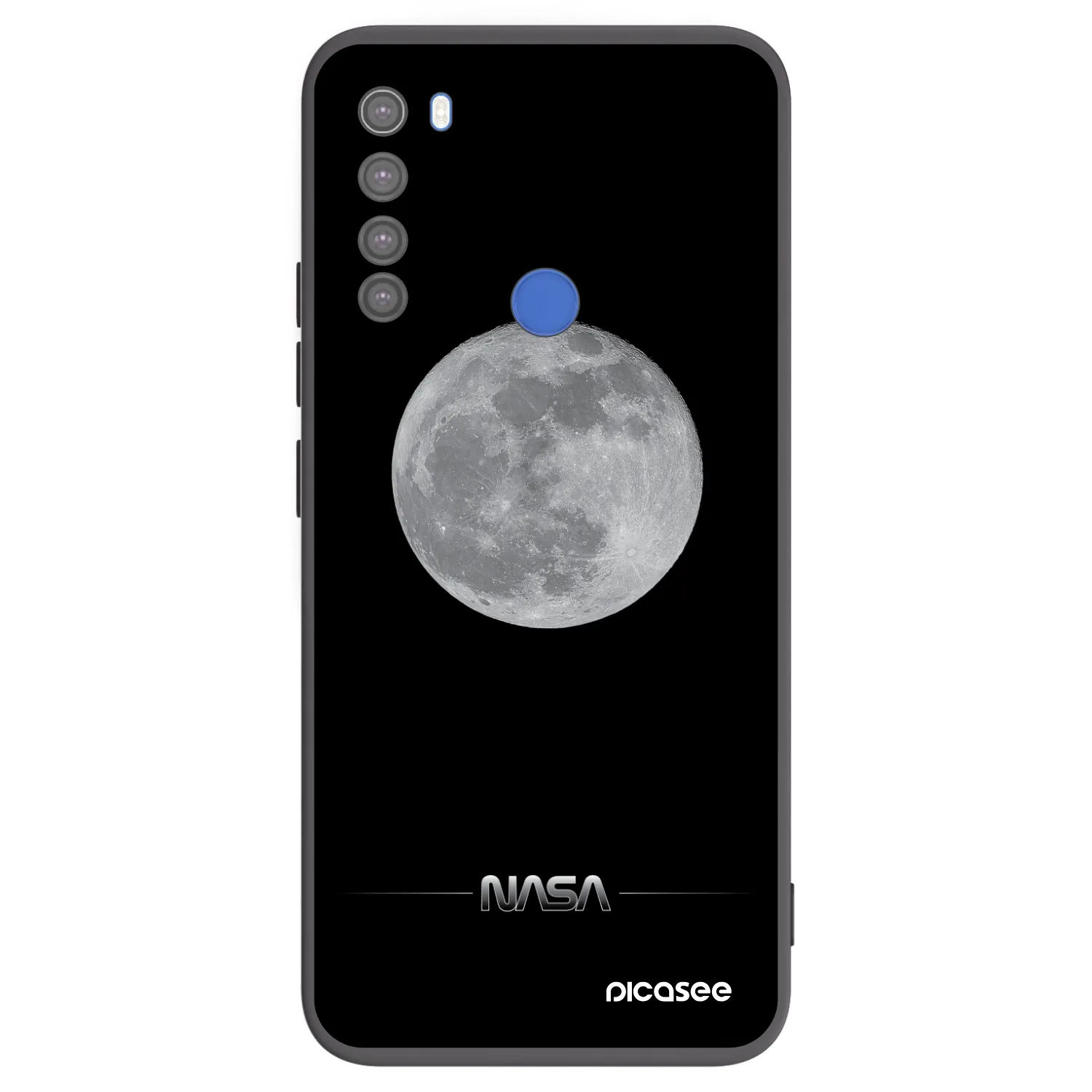 Picasee silikonowe czarne etui na Xiaomi Redmi Note 8T - Moon Minimal