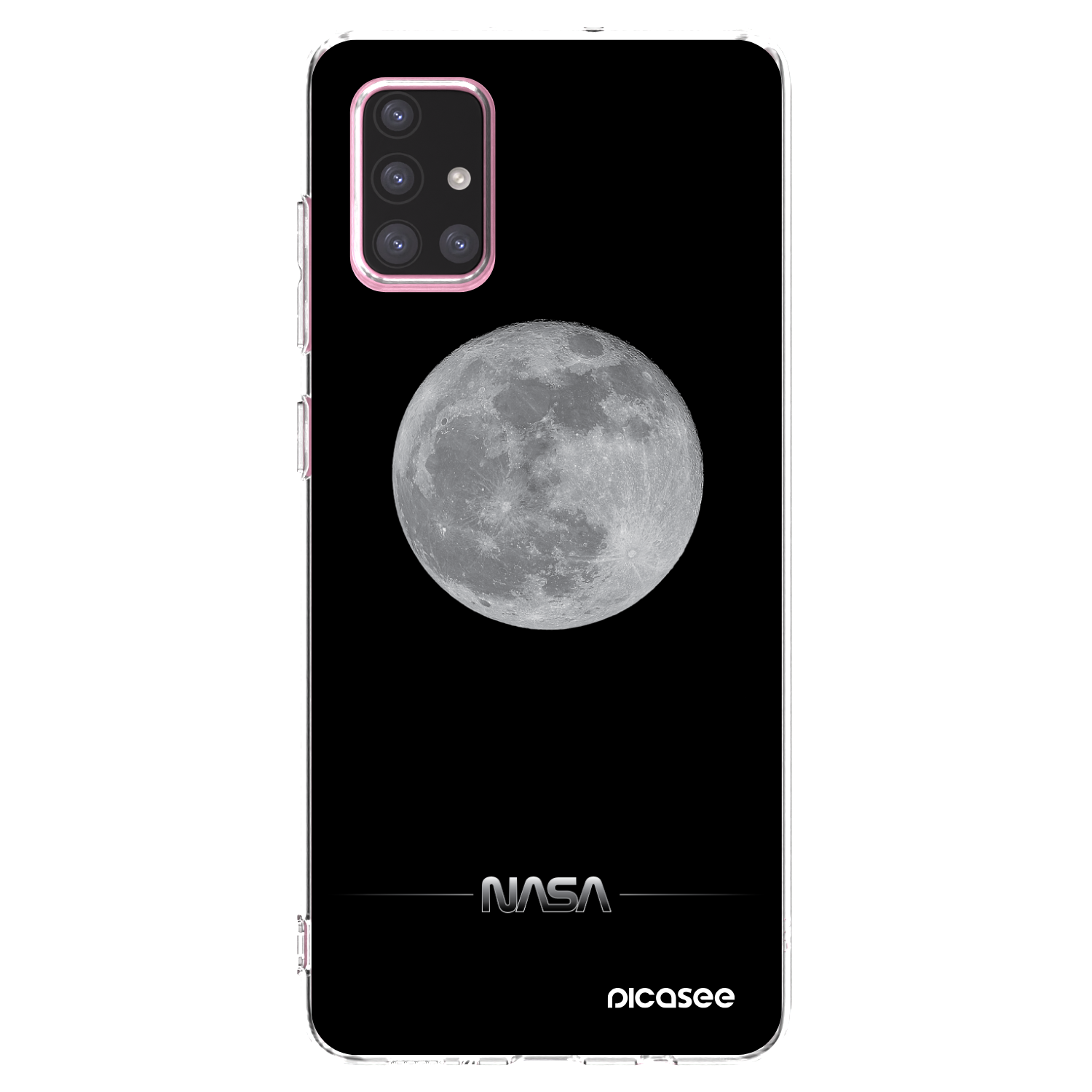 Picasee silikonowe przeźroczyste etui na Samsung Galaxy A71 A715F - Moon Minimal