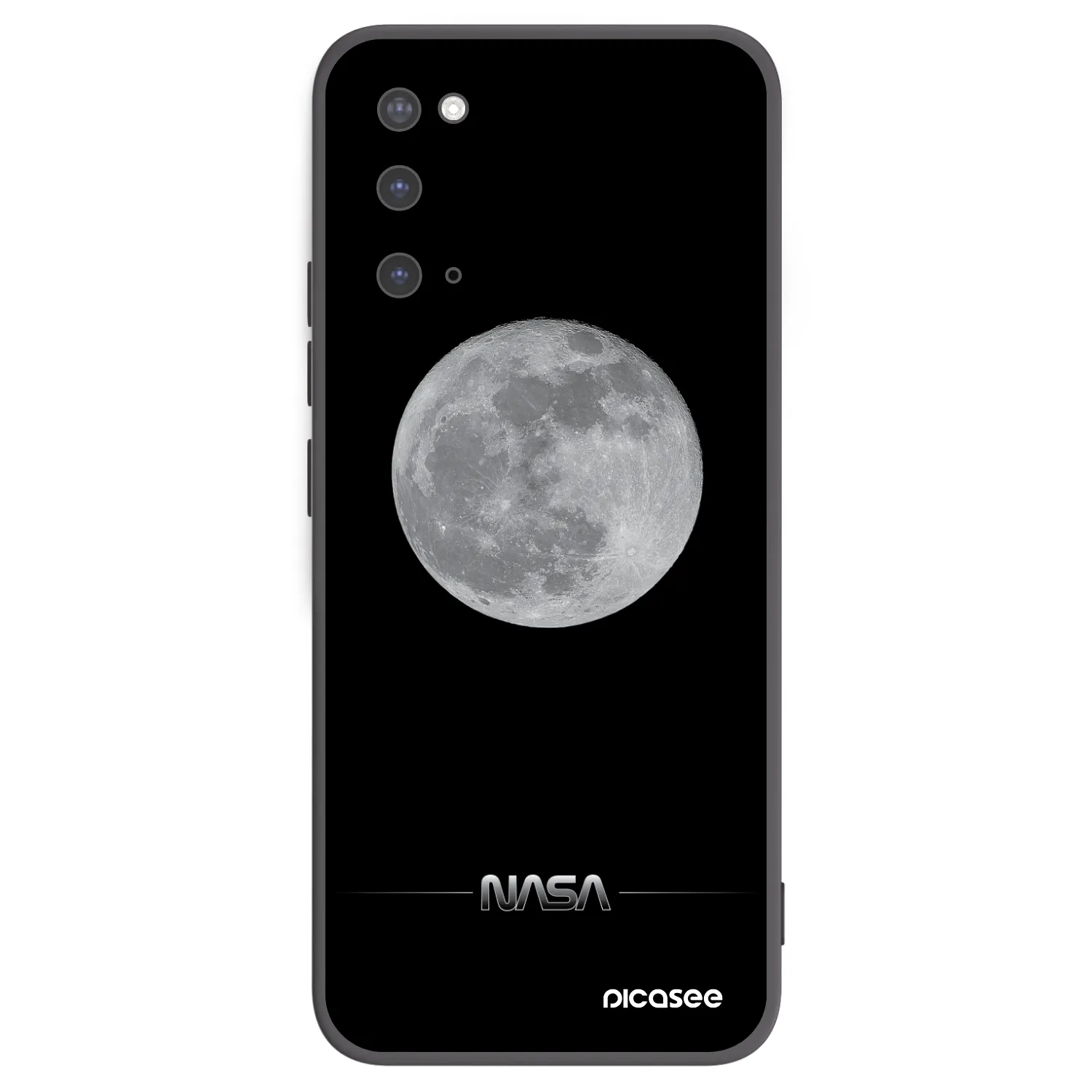 Picasee silikonowe czarne etui na Samsung Galaxy S20 G980F - Moon Minimal