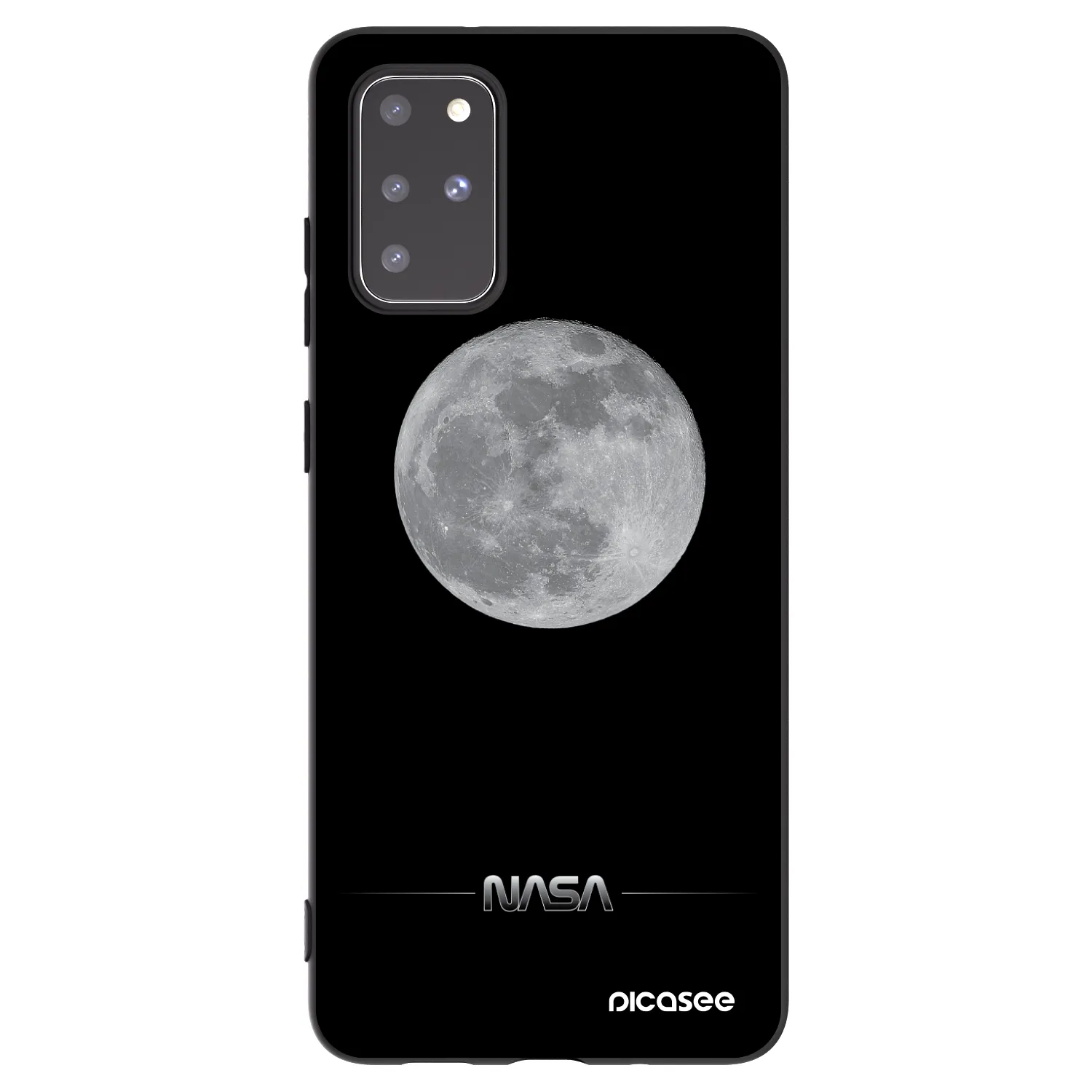 Picasee silikonowe czarne etui na Samsung Galaxy S20+ G985F - Moon Minimal
