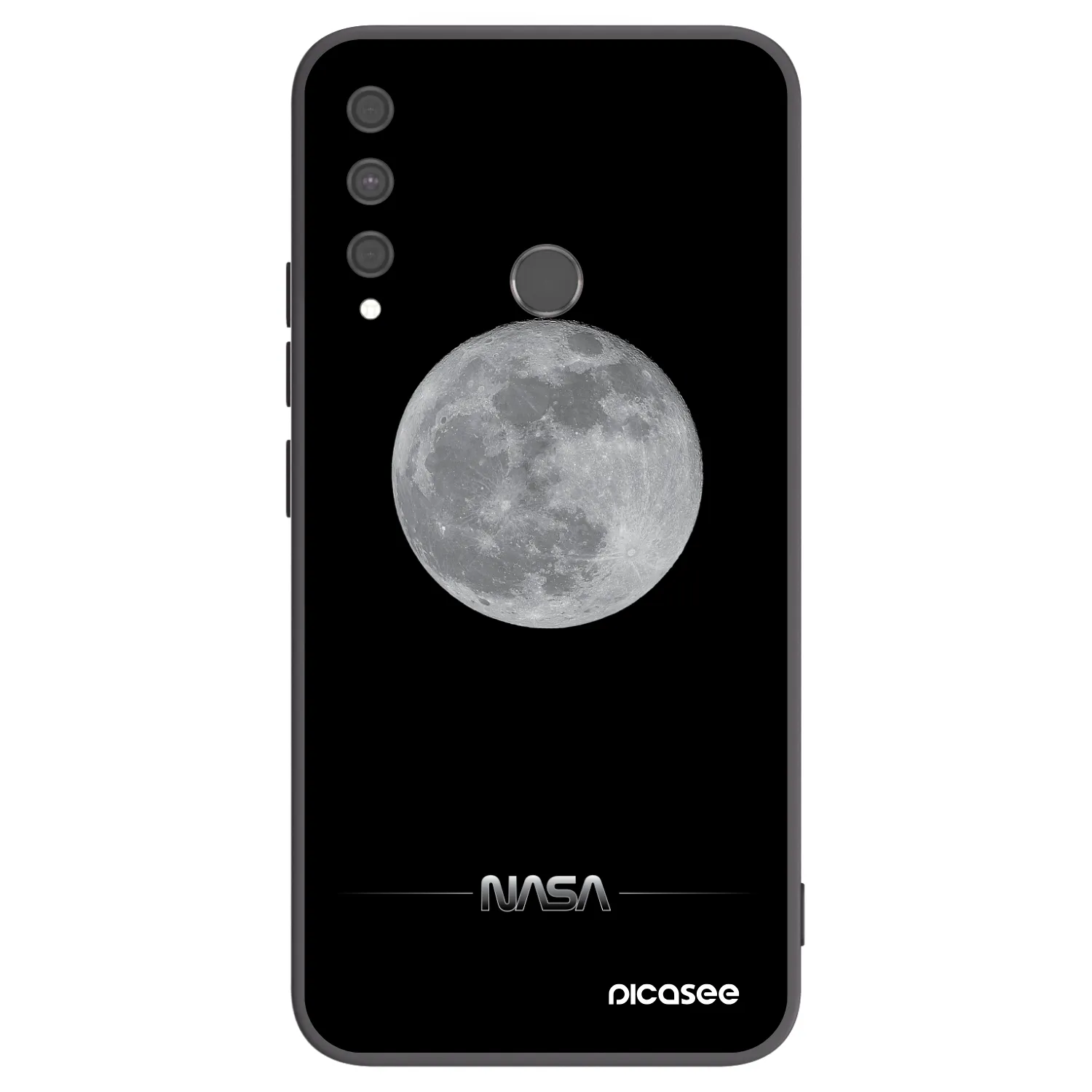 Picasee silikonowe czarne etui na Huawei P40 Lite E - Moon Minimal