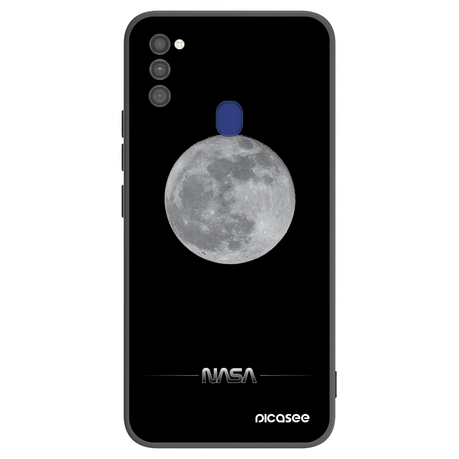 Picasee silikonowe czarne etui na Samsung Galaxy M21 M215F - Moon Minimal