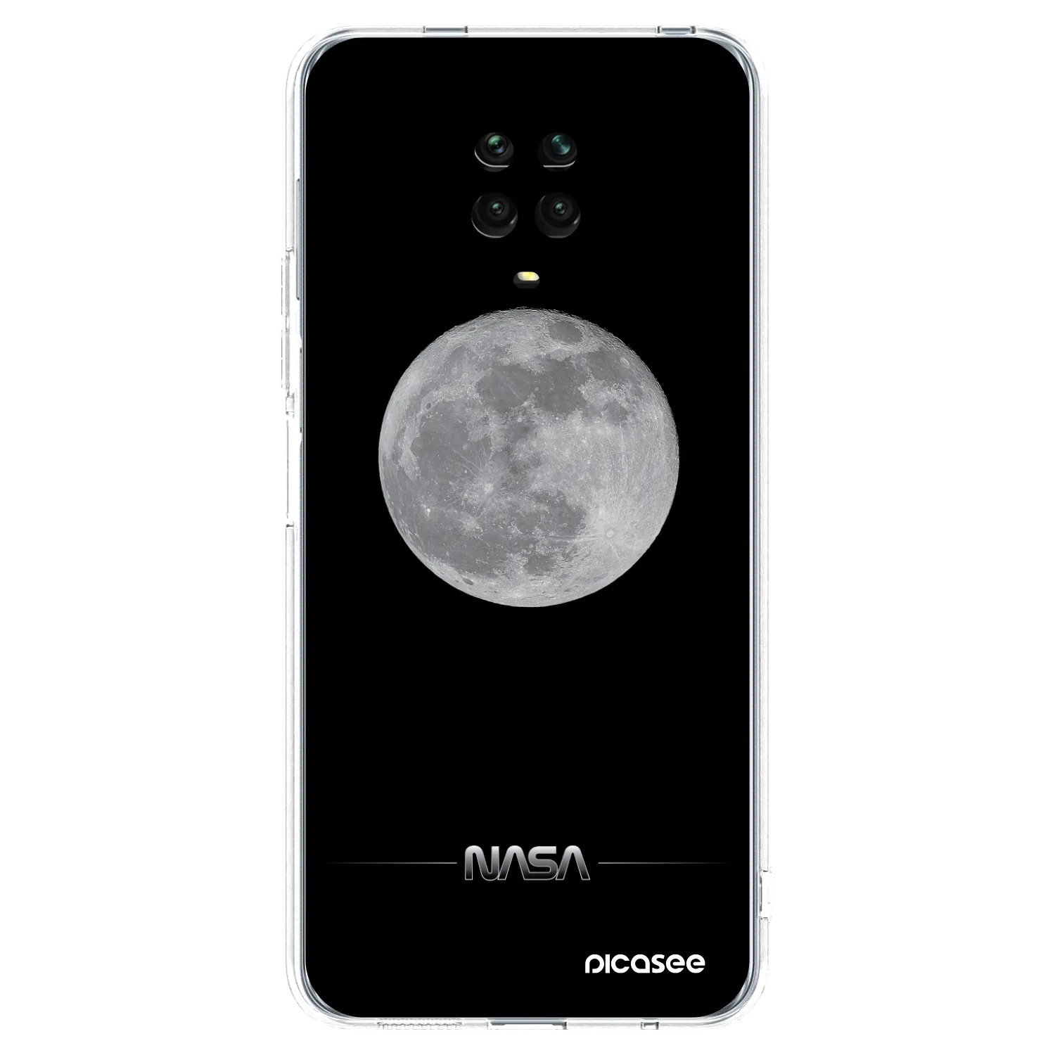 Picasee silikonowe przeźroczyste etui na Xiaomi Redmi Note 9S - Moon Minimal
