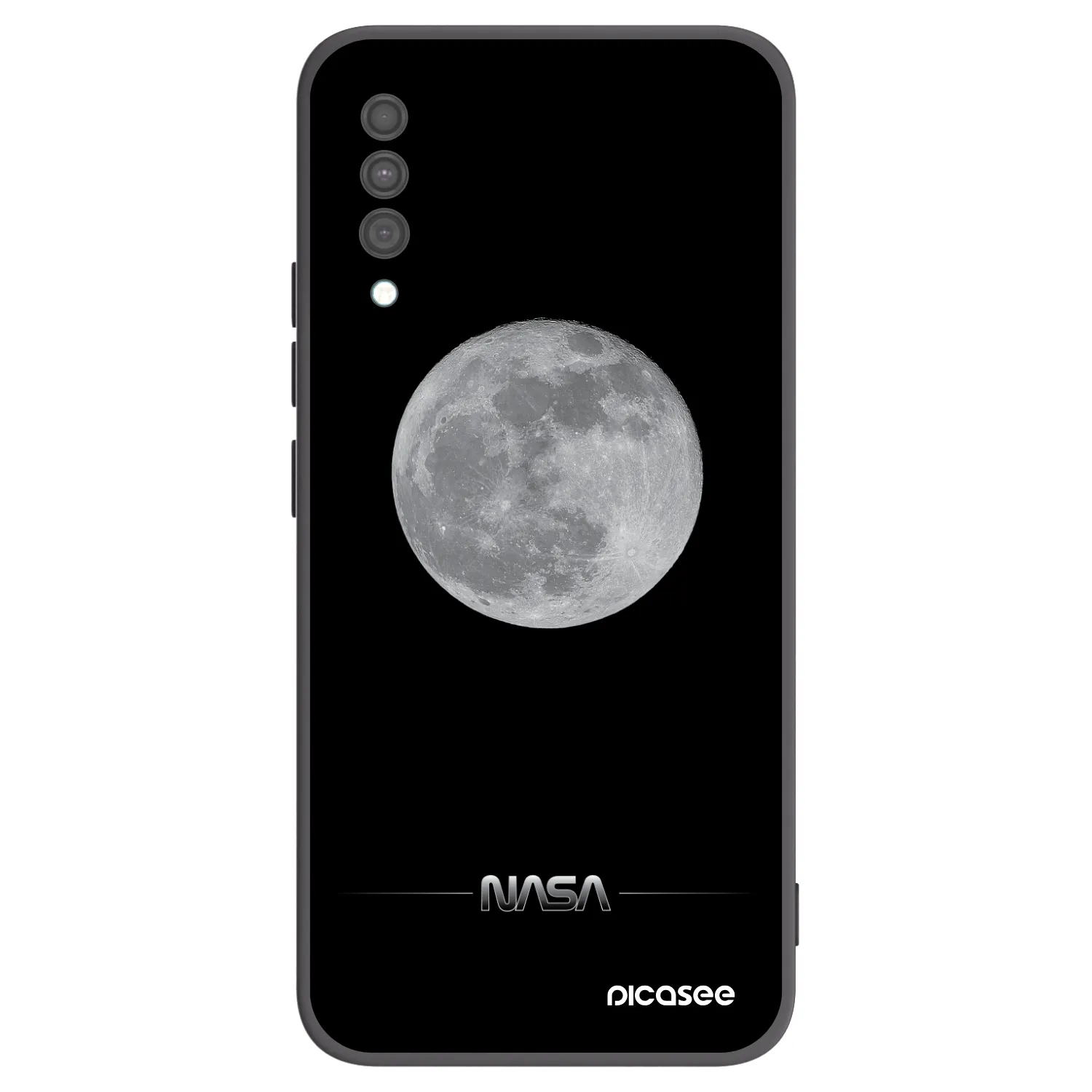 Picasee silikonowe czarne etui na Samsung Galaxy A30s A307F - Moon Minimal