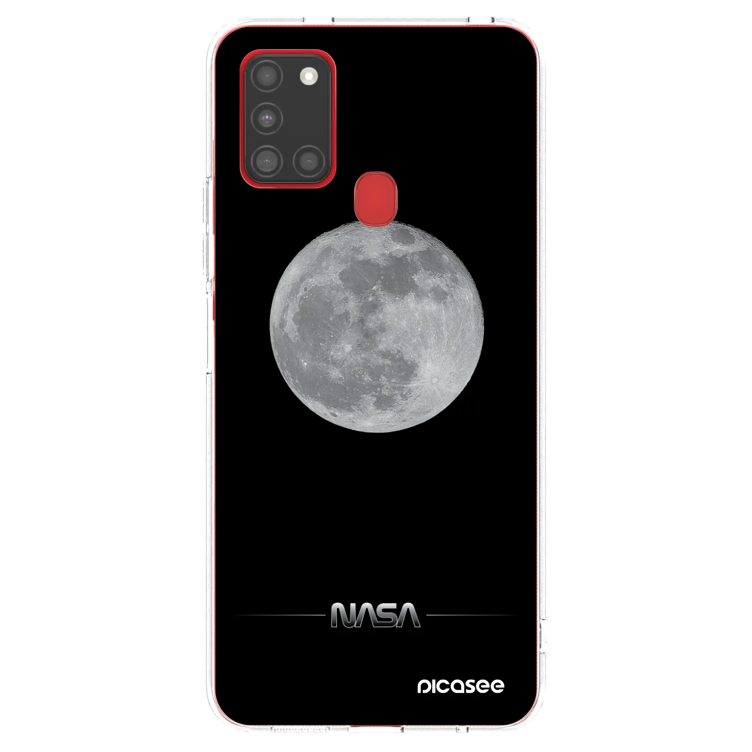 Picasee silikonowe przeźroczyste etui na Samsung Galaxy A21s - Moon Minimal