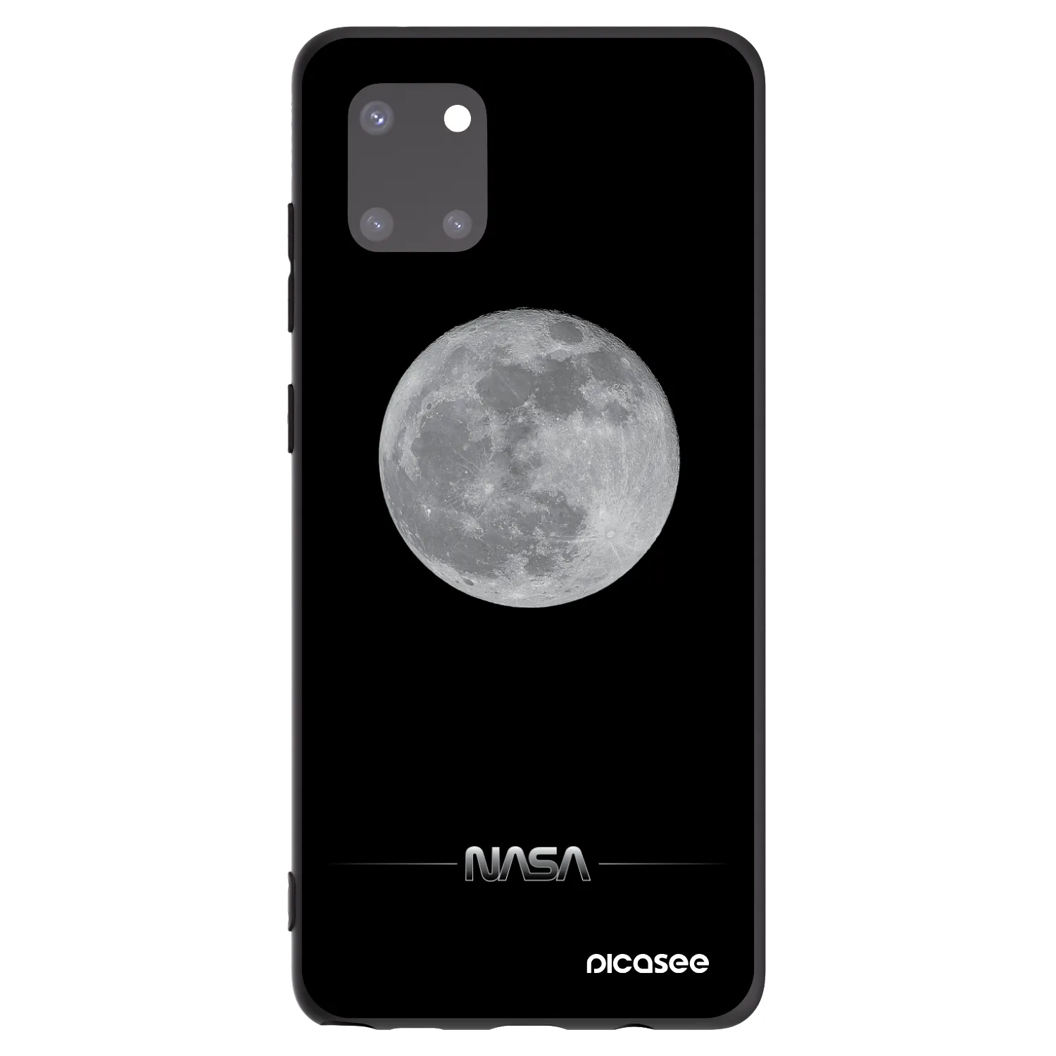 Picasee silikonowe czarne etui na Samsung Galaxy Note 10 Lite N770F - Moon Minimal