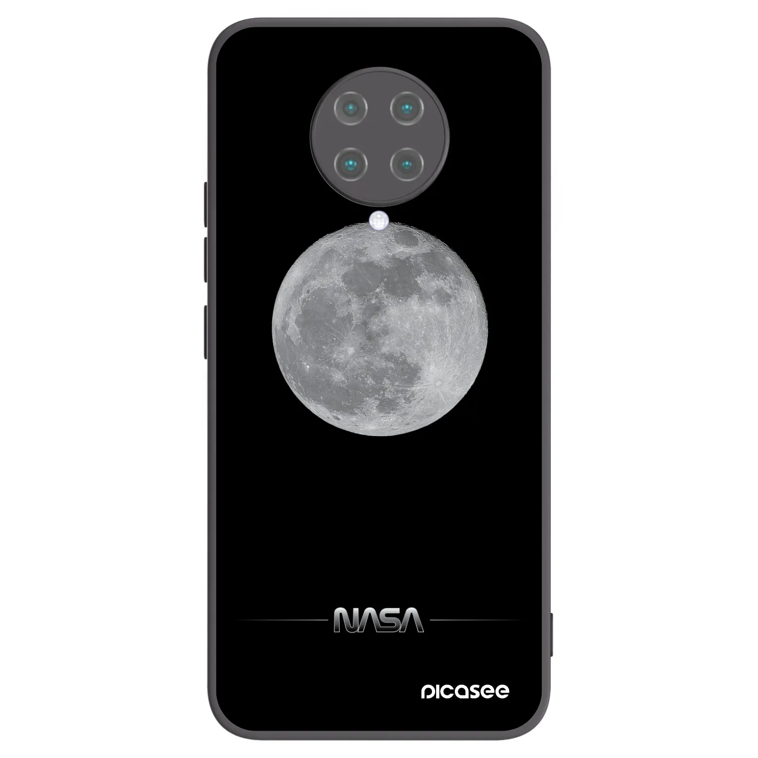 Picasee silikonowe czarne etui na Xiaomi Poco F2 Pro - Moon Minimal