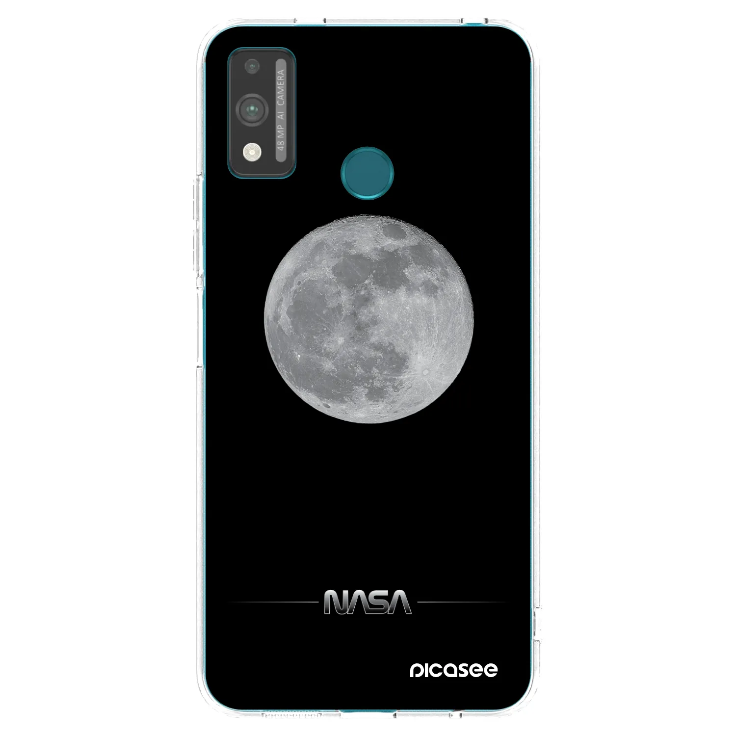 Picasee silikonowe przeźroczyste etui na Honor 9X Lite - Moon Minimal