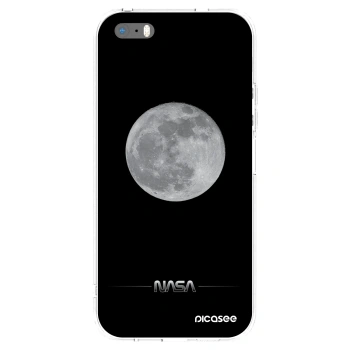 Picasee silikonowe przeźroczyste etui na Apple iPhone 5/5S/SE - Moon Minimal