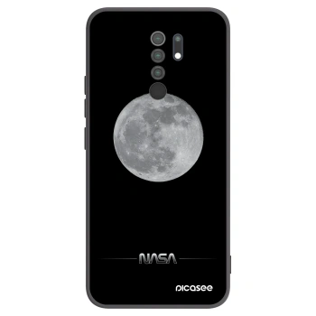 Picasee silikonowe czarne etui na Xiaomi Redmi 9 - Moon Minimal