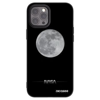 Picasee silikonowe czarne etui na Apple iPhone 12 Pro Max - Moon Minimal
