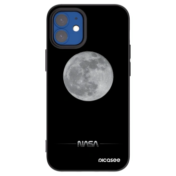 Picasee silikonowe czarne etui na Apple iPhone 12 mini - Moon Minimal