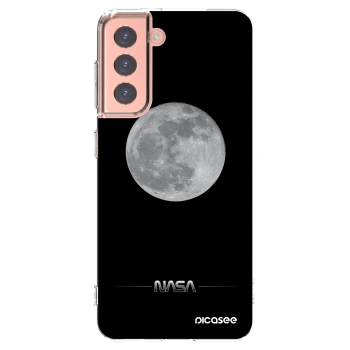 Picasee silikonowe przeźroczyste etui na Samsung Galaxy S21 5G G991B - Moon Minimal