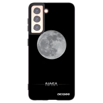 Picasee silikonowe czarne etui na Samsung Galaxy S21 5G G991B - Moon Minimal