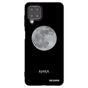 Picasee silikonowe czarne etui na Samsung Galaxy A12 A125F - Moon Minimal