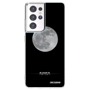 Picasee silikonowe przeźroczyste etui na Samsung Galaxy S21 Ultra 5G G998B - Moon Minimal